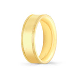 Heritage Polished Men's Band with Center Milgrain Channel - Quest