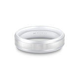 Heritage Polished Men's Band with Spaced Center Groove Lines - Blake