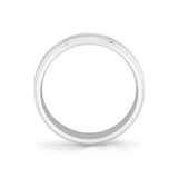 Heritage Polished Men's Band with Spaced Center Groove Lines - Blake