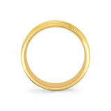 Heritage Brushed Center Channel Men's Band with Inverted Polished Lines - Gyles