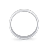 Heritage Polished Center Channel Men's Band with Double Inverted Groove Lines - Cesar
