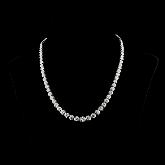 14K White Gold Lab-Grown Diamond Necklace