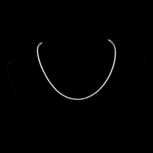 14K White Gold Lab-Grown Diamond Necklace