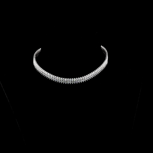 14K White Gold Lab-Grown Diamond Necklace