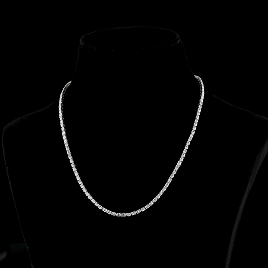 14K White Gold Lab-Grown Diamond Necklace