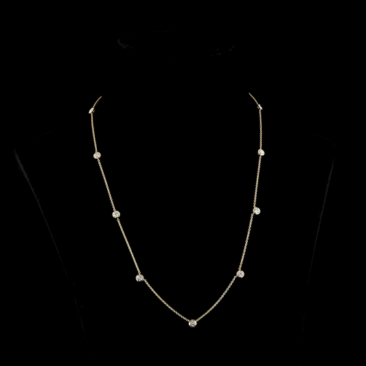 14K Yellow Gold Lab-Grown Diamond Necklace