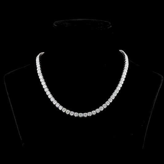 14K White Gold Lab-Grown Diamond Necklace
