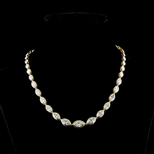 14K Yellow Gold Lab-Grown Diamond Necklace