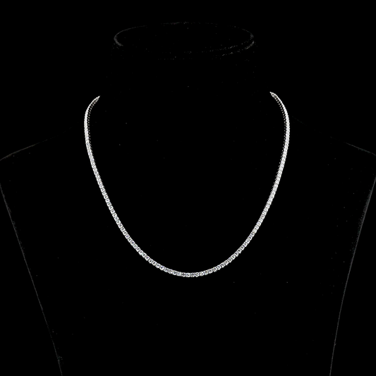 14K White Gold Lab-Grown Diamond Necklace
