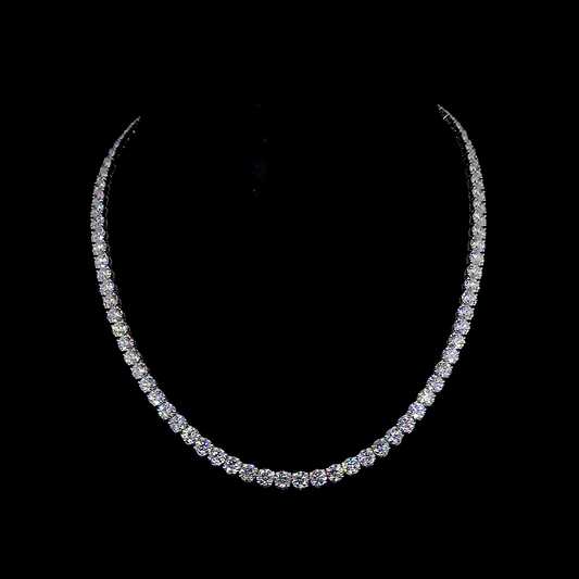14K White Gold Lab-Grown Diamond Necklace
