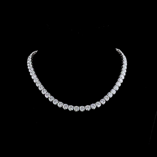 14K White Gold Lab-Grown Diamond Necklace