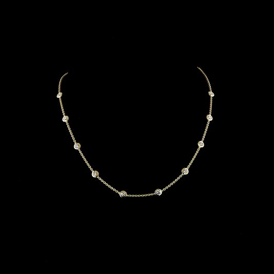 14K Yellow Gold Lab-Grown Diamond Necklace