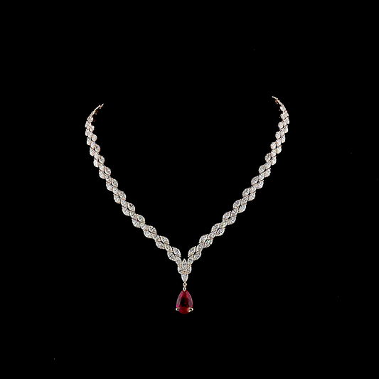 14K Rose Gold Lab-Grown Diamond Necklace