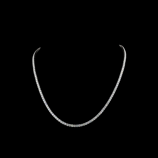 14K White Gold Lab-Grown Diamond Necklace
