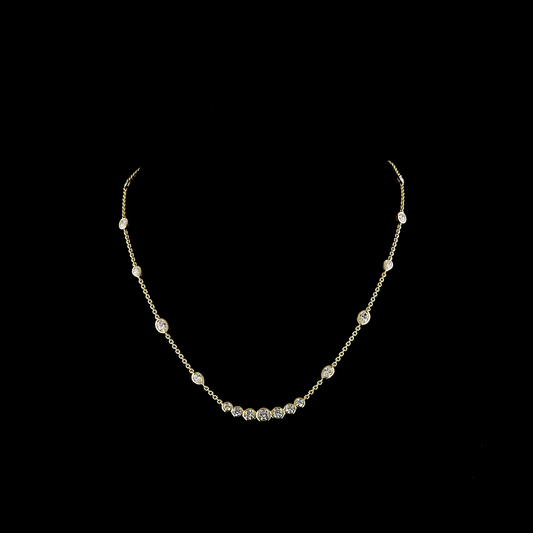 14K Yellow Gold Lab-Grown Diamond Necklace