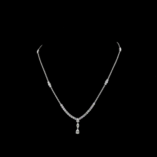14K White Gold Lab-Grown Diamond Necklace