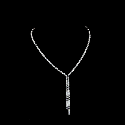14K White Gold Lab-Grown Diamond Necklace