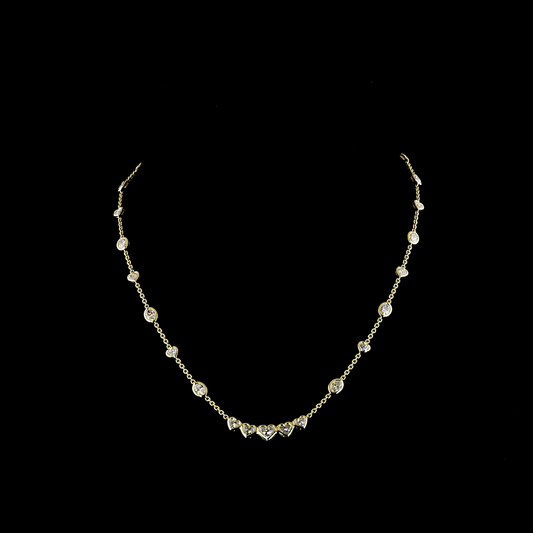 14K Yellow Gold Lab-Grown Diamond Necklace