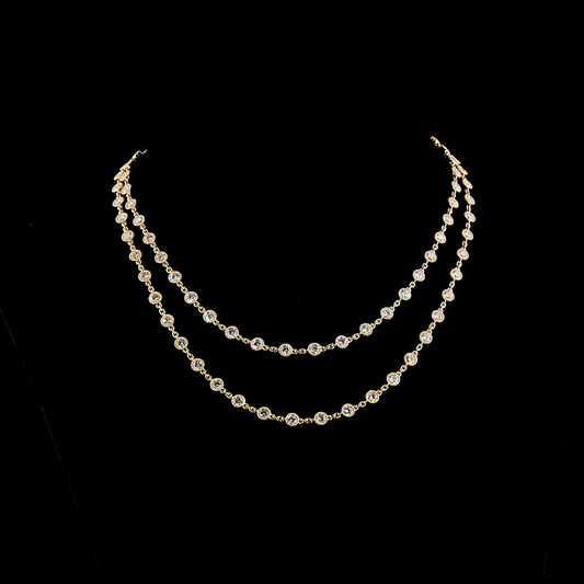 14K Yellow Gold Lab-Grown Diamond Necklace