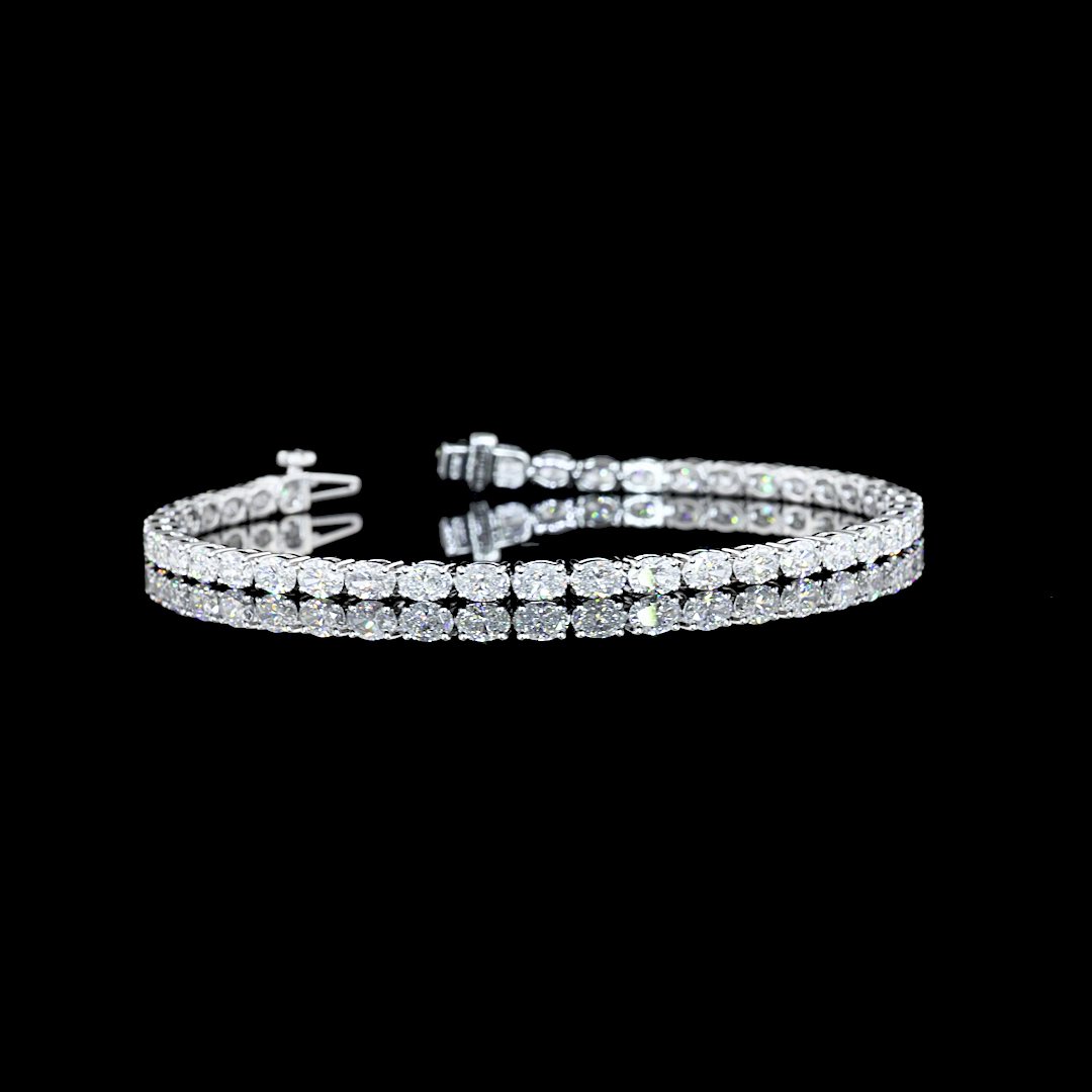 14K White Gold Lab-Grown Diamond Bracelet