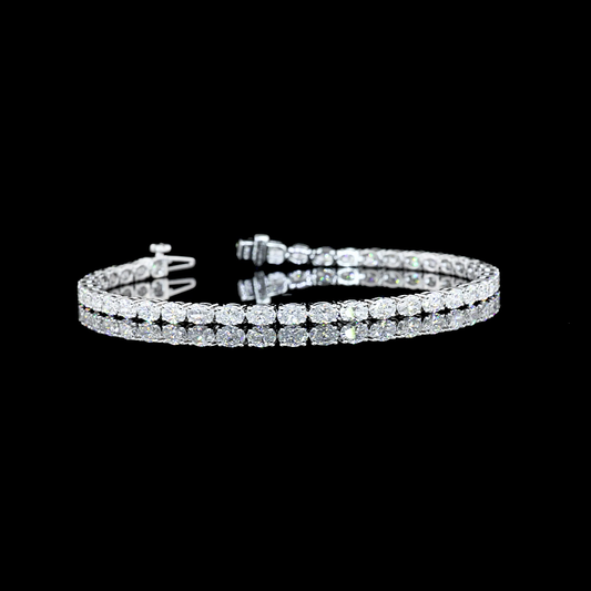 14K White Gold Lab-Grown Diamond Bracelet