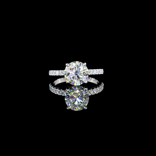 14K White Gold Lab-Grown Diamond Ring