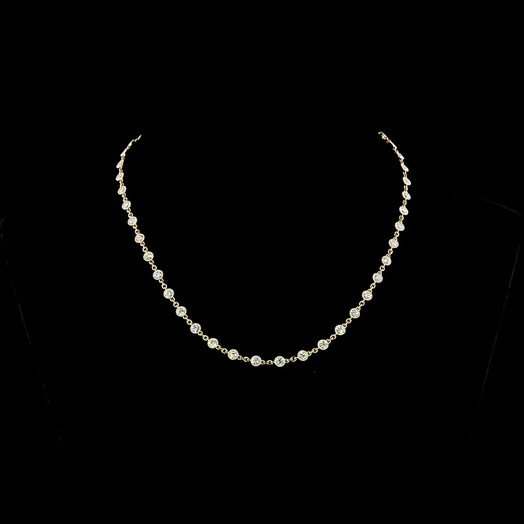 14K Yellow Gold Lab-Grown Diamond Necklace