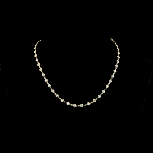 14K Yellow Gold Lab-Grown Diamond Necklace