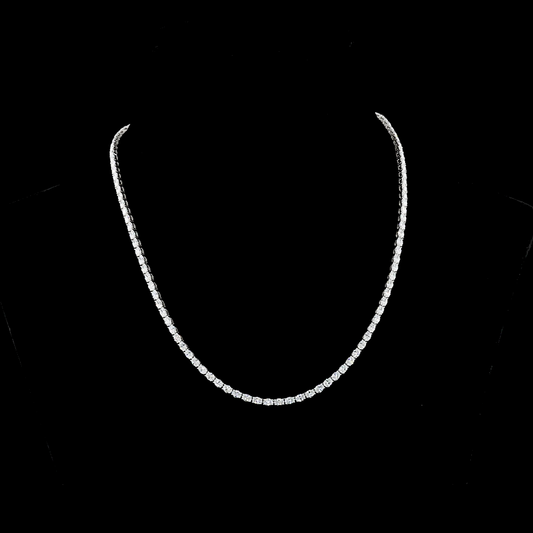 14K White Gold Lab-Grown Diamond Necklace