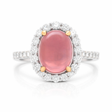 Two Tone Pink Tourmaline and Diamond Ring