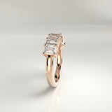 Mira Seven-Stone Emerald-Cut Diamond Band