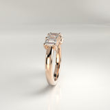 Mira Five-Stone Emerald-Cut Diamond Band
