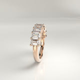 Mira Nine-Stone Emerald-Cut Diamond Band