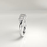 Mira Five-Stone Emerald-Cut Diamond Band