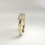 Mira Five-Stone Emerald-Cut Diamond Band
