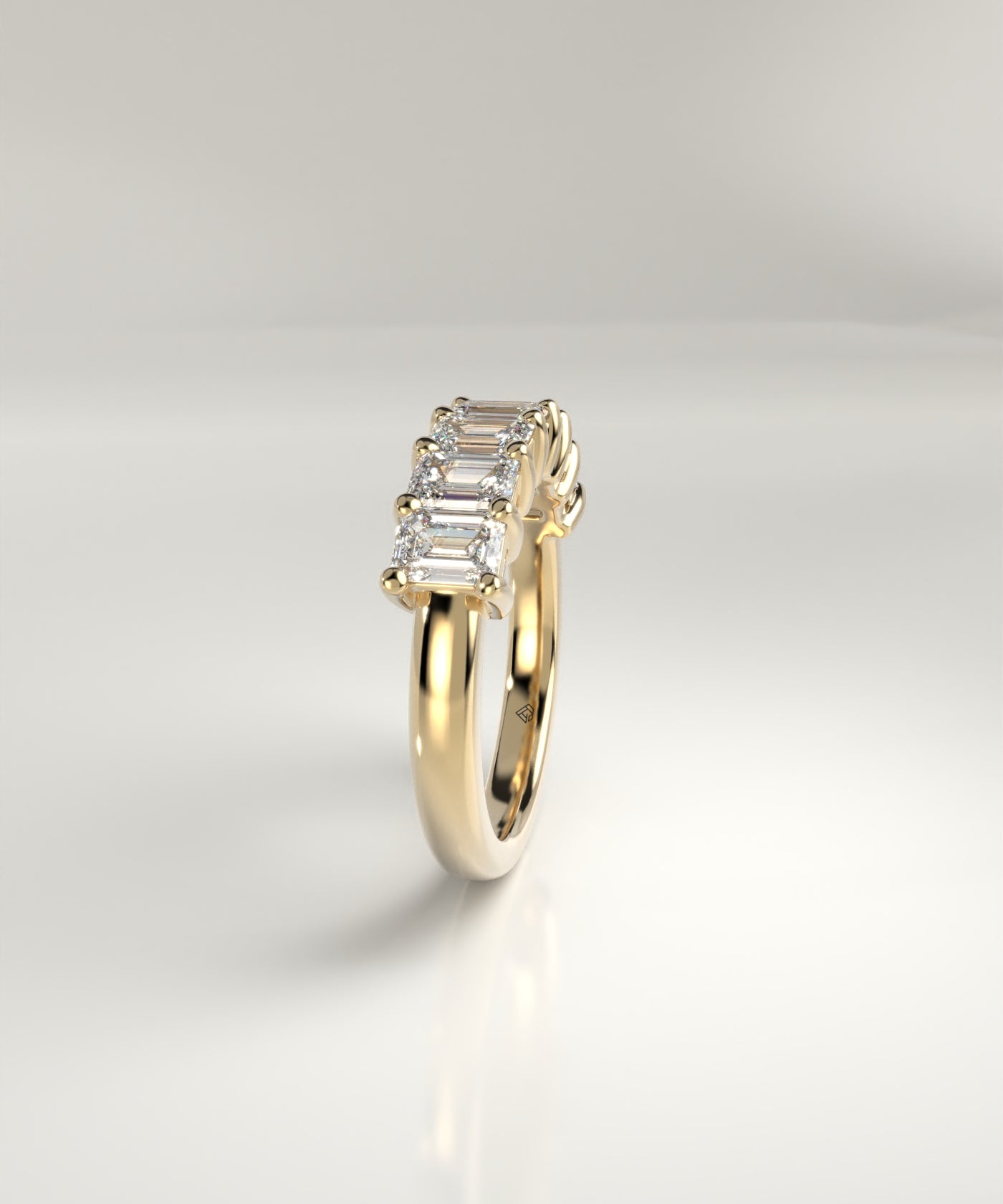Mira Seven-Stone Emerald-Cut Diamond Band