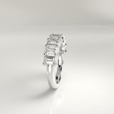 Mira Nine-Stone Emerald-Cut Diamond Band