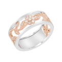 14K White And Rose Gold Nature Inspired Diamond Fashion Ring