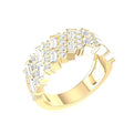 Baguette and Round Diamond Fashion Ring