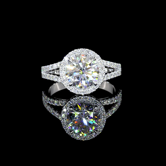 14K White Gold Lab-Grown Diamond Ring