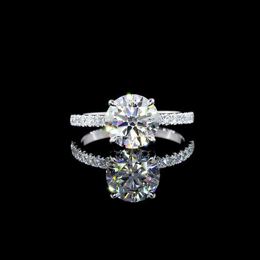 14K White Gold Lab-Grown Diamond Ring