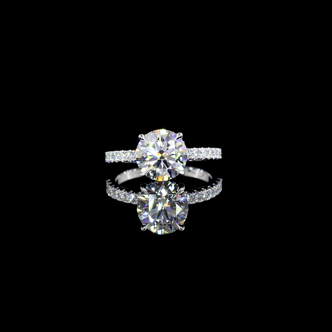 14K White Gold Lab-Grown Diamond Ring