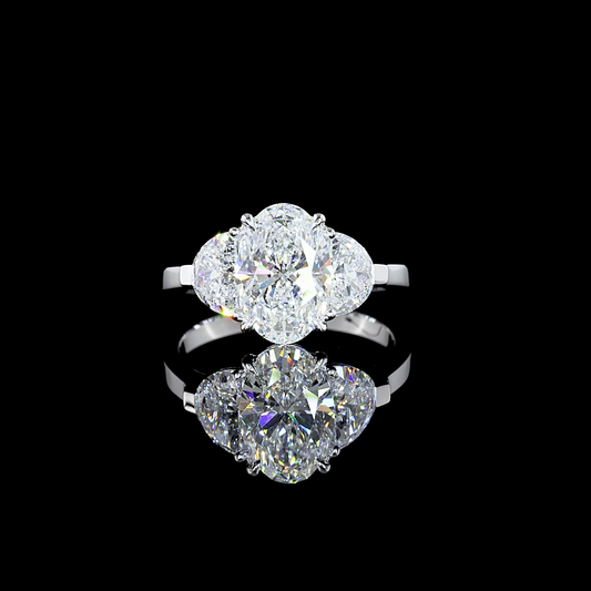 14K White Gold Lab-Grown Diamond Ring