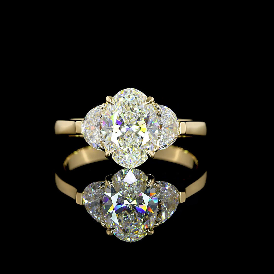 14K Yellow Gold Lab-Grown Diamond Ring