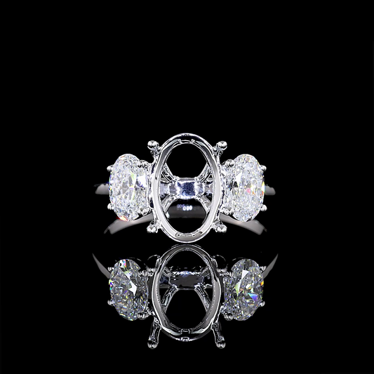 18K White Gold Lab-Grown Diamond Ring