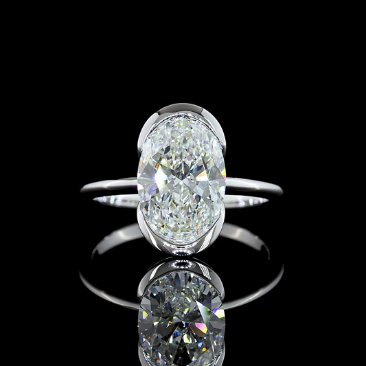 14K White Gold Lab-Grown Diamond Ring