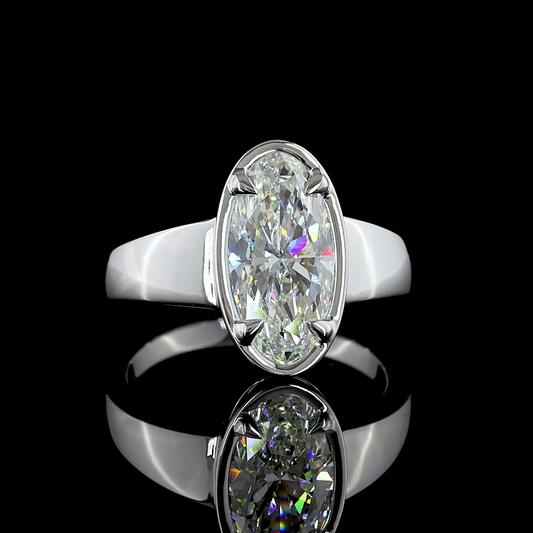14K White Gold Lab-Grown Diamond Ring