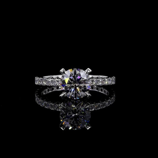 14K White Gold Lab-Grown Diamond Ring