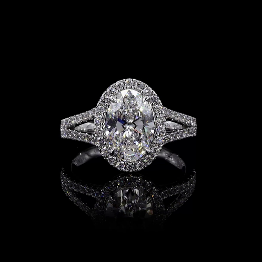 14K White Gold Lab-Grown Diamond Ring
