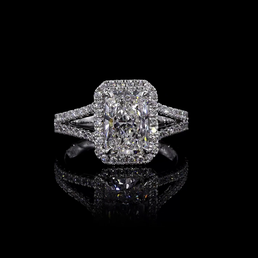 14K White Gold Lab-Grown Diamond Ring